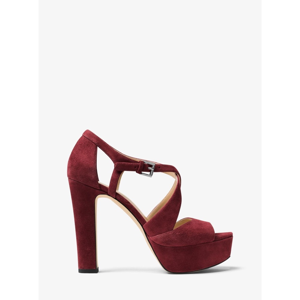 Michael Kors Womens Harlen Suade Platform shoe